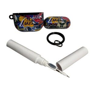 NBA Team Logo AirPods Pro Case Cover With Cleaning Tool & Key Ring NEW